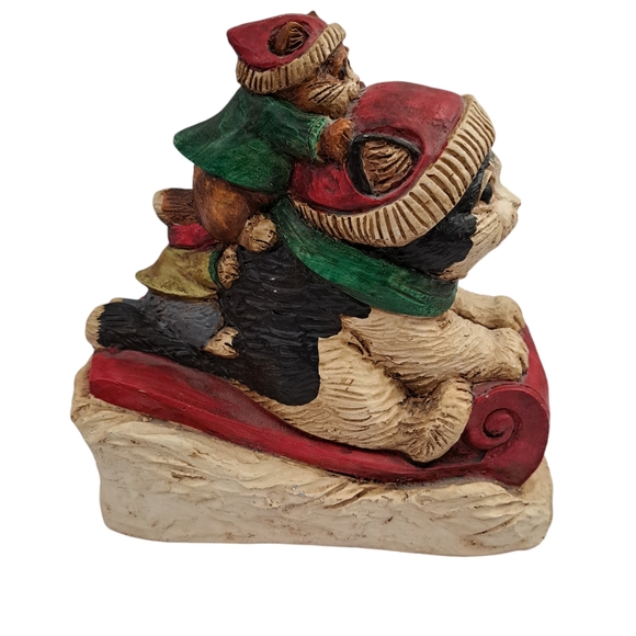 Holiday Cat Trio on a Sled Decor - Picture 2 of 10